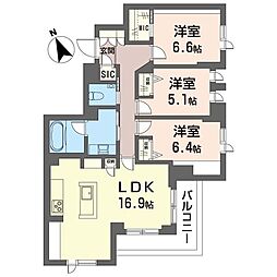 Fam橋本 3LDKの間取図画像