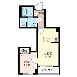 ポルトボナール 1LDKの間取図画像