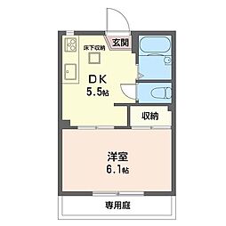 コートビレッジ 1DKの間取図画像
