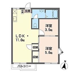 間取図画像 2LDK