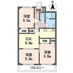 間取図画像 3DK