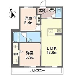 BloomStage 2LDKの間取図画像