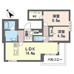 エム フラット 2LDKの間取図画像