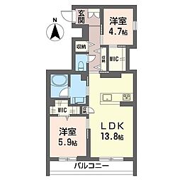 間取図画像 2LDK