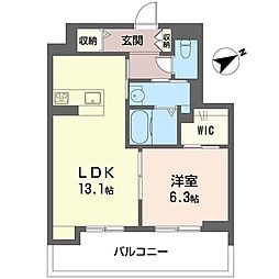 パークヒルズ 1LDKの間取図画像