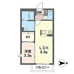 セントルーガ西青木 1LDKの間取図画像