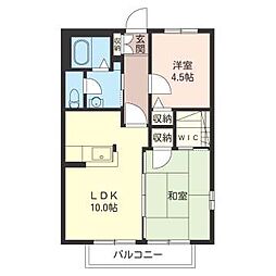シンコーハイツ 2LDKの間取図画像