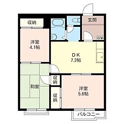ハイツオリエント 3DKの間取図画像