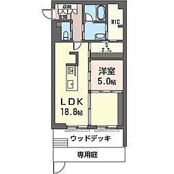 ラフィナート花風 1SLDKの間取図画像