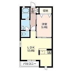 シャトルアズマE 1LDKの間取図画像