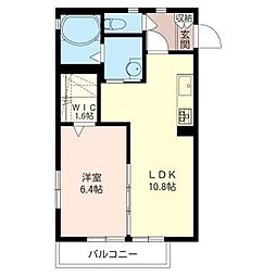 コンフォートさくら 1LDKの間取図画像