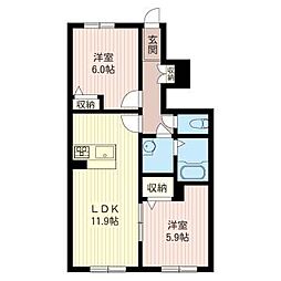 間取図画像 2LDK
