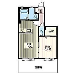 アンビシア伍番館 1LDKの間取図画像