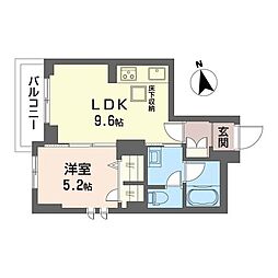 プロスぺラ 1LDKの間取図画像