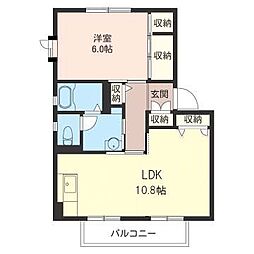 ファミール壱番館 1LDKの間取図画像