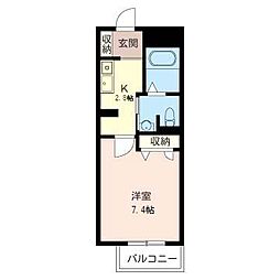 レジデンス津田沼A 1Kの間取図画像