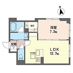 ラ・ヌーベルテラス・ドゥ・ロゾー 1LDKの間取図画像