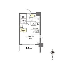 プライムメゾン森下 ワンルームの間取図画像