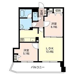 イリップス船堀 2LDKの間取図画像
