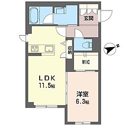 ブレス幕張本郷 1LDKの間取図画像