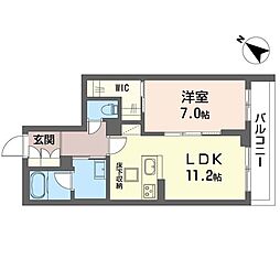 シャルム・I 1LDKの間取図画像