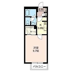 MASTLIFE馬橋B 1Kの間取図画像