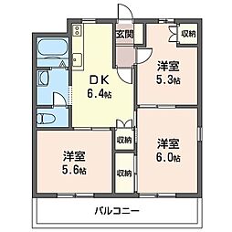 間取図画像 3DK