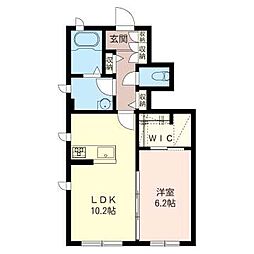 ガーデンテラス大和 1LDKの間取図画像