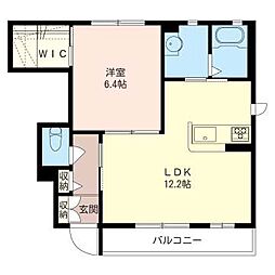 フェリーチェB 1LDKの間取図画像