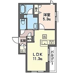 Cent-Livie 1LDKの間取図画像