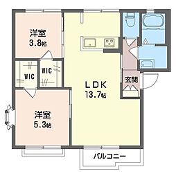 ファミール・C 2LDKの間取図画像