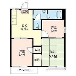 ファミールメゾンK 3DKの間取図画像
