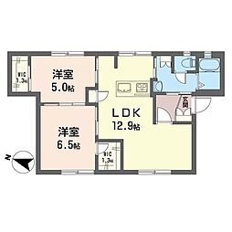 エミネンス木藤 2LDKの間取図画像