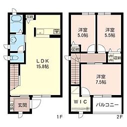 ロジュマン鶴間A 3LDKの間取図画像