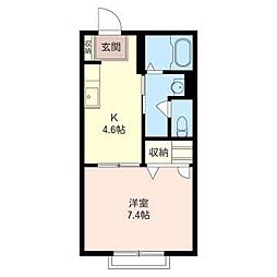パラッツオ 1Kの間取図画像