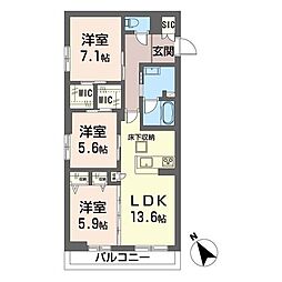 間取図画像 3LDK