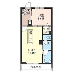 リラフォート 1LDKの間取図画像