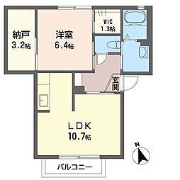 シャーメゾンI.S.O 1LDKの間取図画像