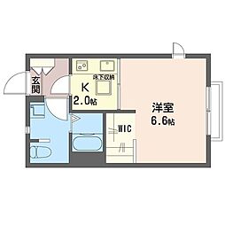グリーンハイム 1Kの間取図画像