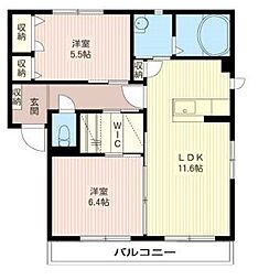 スプレール 2LDKの間取図画像