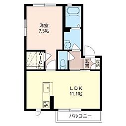 シャーメゾンミライ 1LDKの間取図画像