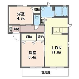 シャーメゾンエトワールA 2LDKの間取図画像