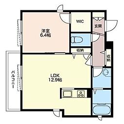 アクア田端 1LDKの間取図画像