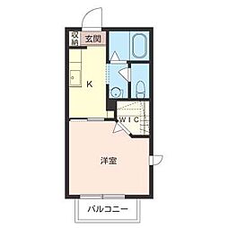 シャーメゾンTAKA 1Kの間取図画像