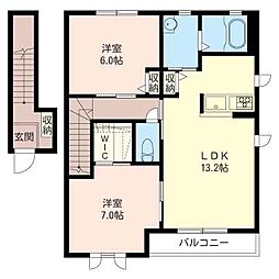 ブランシェ・S 2LDKの間取図画像