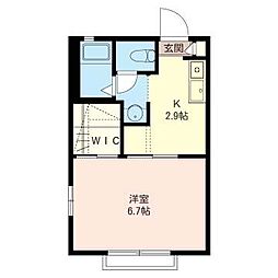 タウンコート鶴ヶ峰 1Kの間取図画像
