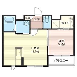アーバンヒルズA 1LDKの間取図画像