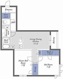 VentForet南荻窪 2LDKの間取図画像