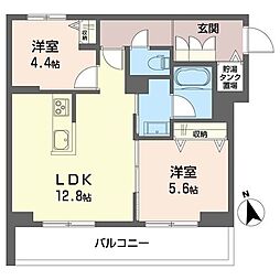 セーフティーコート・グランメール III 2LDKの間取図画像