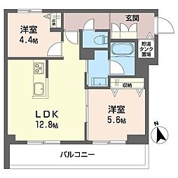 セーフティーコート・グランメール III 2LDKの間取図画像
